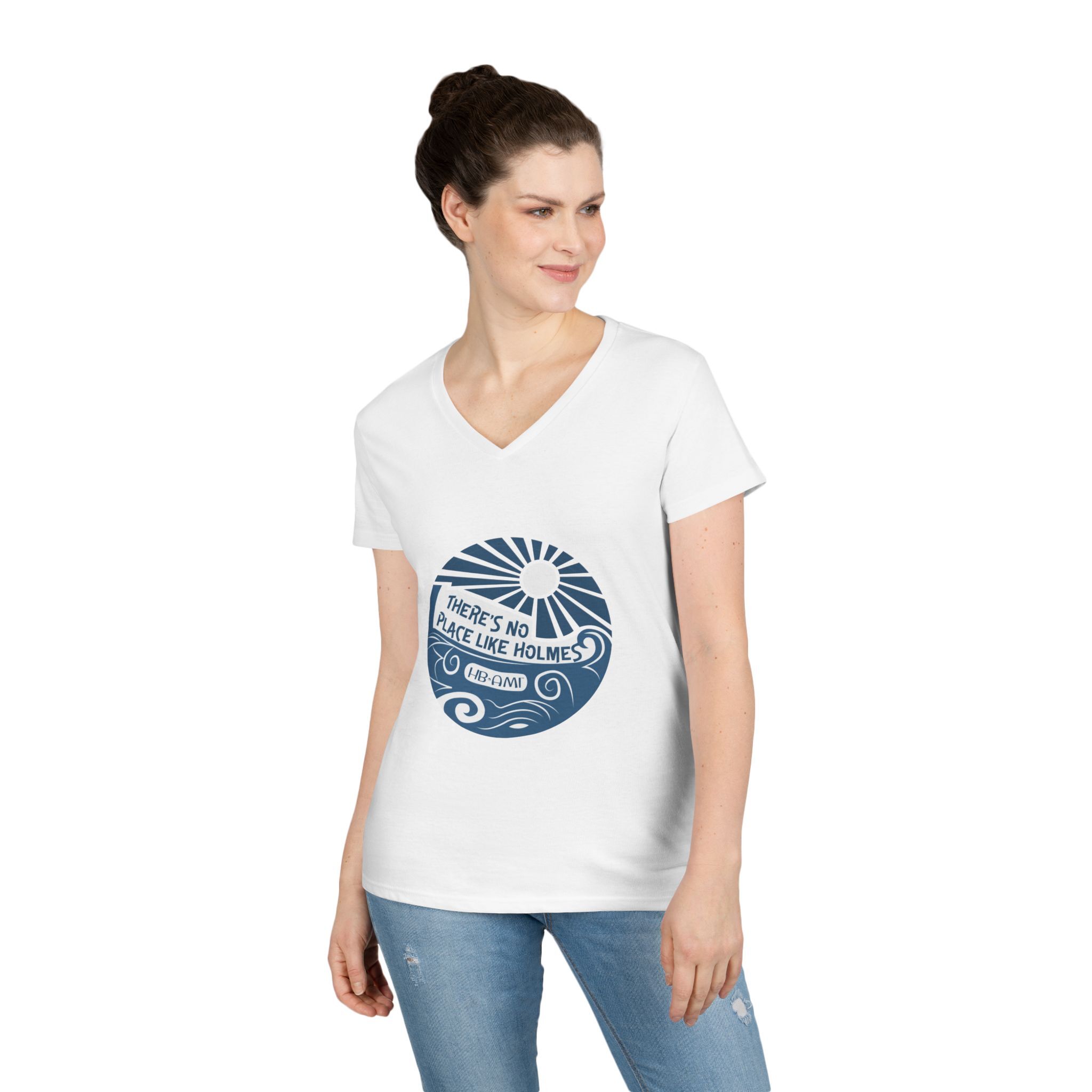 Beach Ball There Is No Place Like Holmes V-neck T-shirt HB-AMI Collection - Image 7