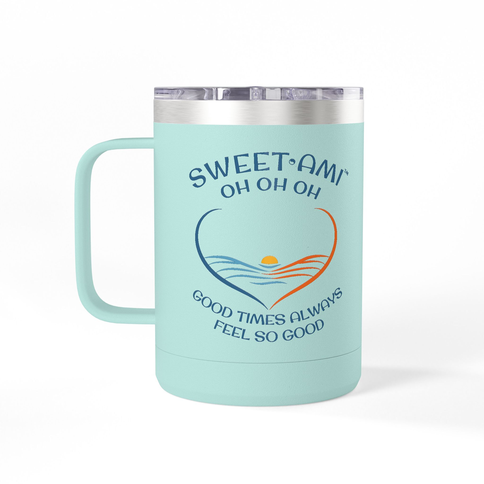SWEET AMI Good Times Heart Coffee Mug Tumbler, 15oz - Image 8