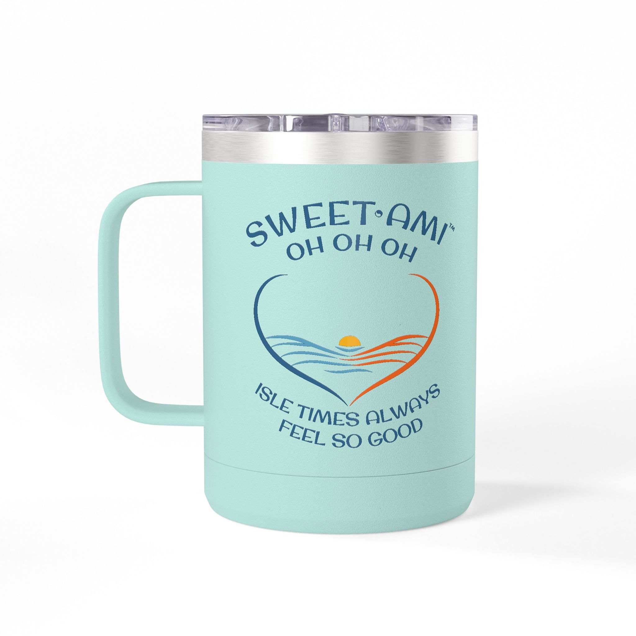 SWEET AMI Isle Times Heart Coffee Mug Tumbler, 15oz - Image 8