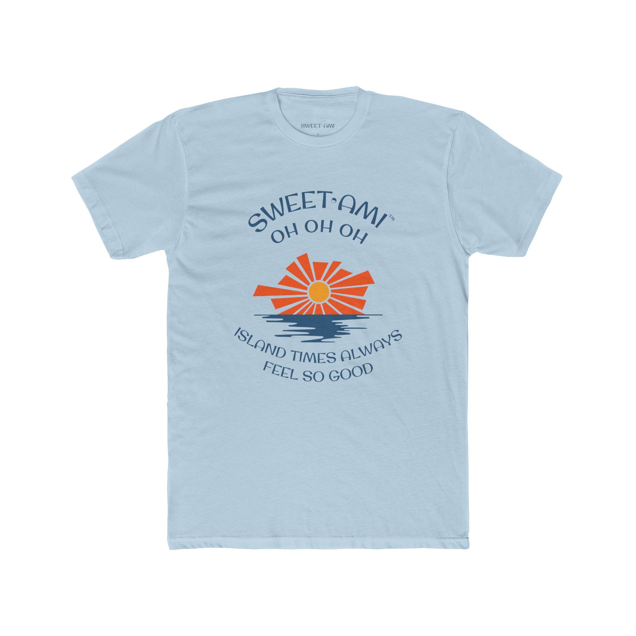 SWEET AMI Island Times Sunset Cotton Crew Tee - Image 1