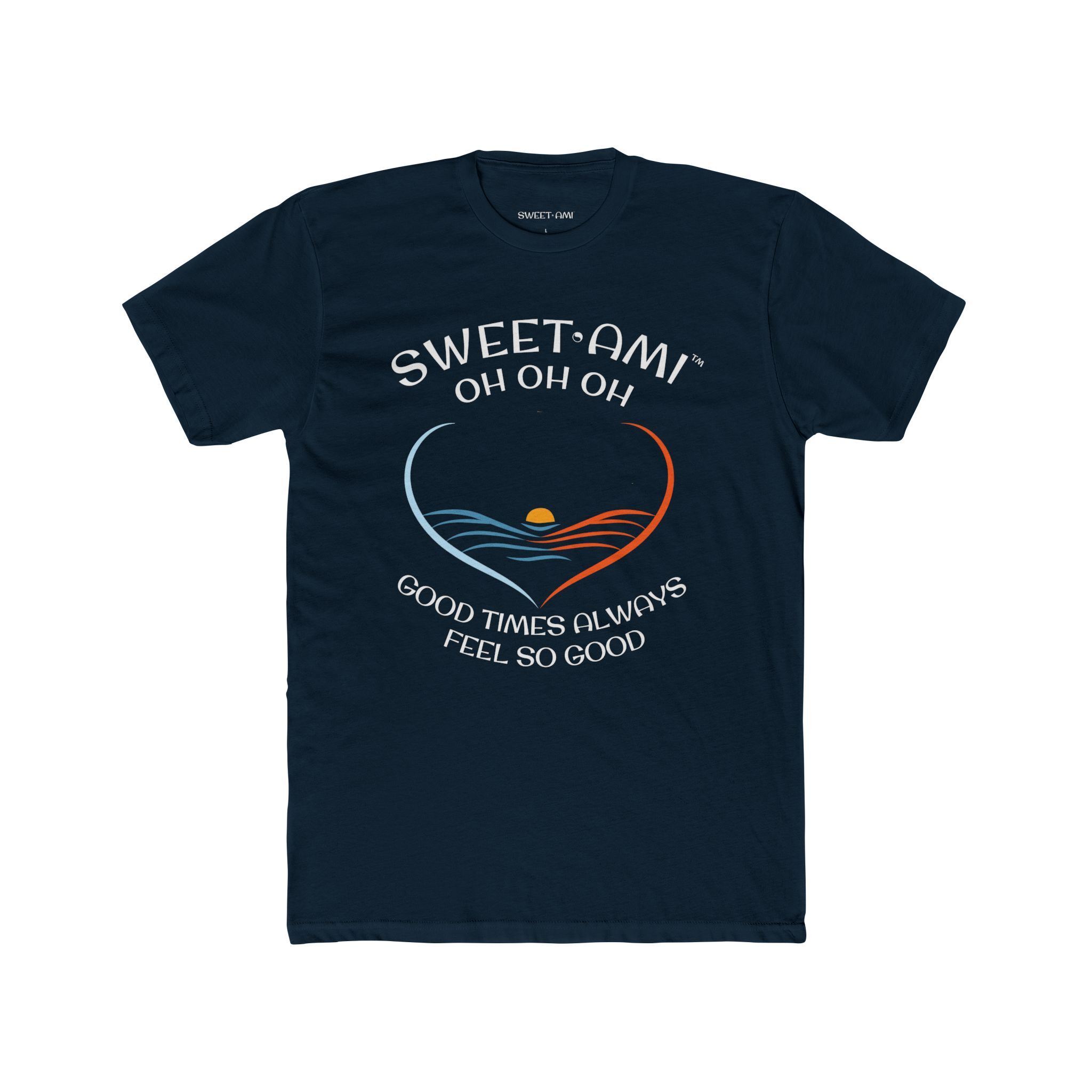 SWEET AMI Good Times Heart Cotton Crew Tee - Image 1